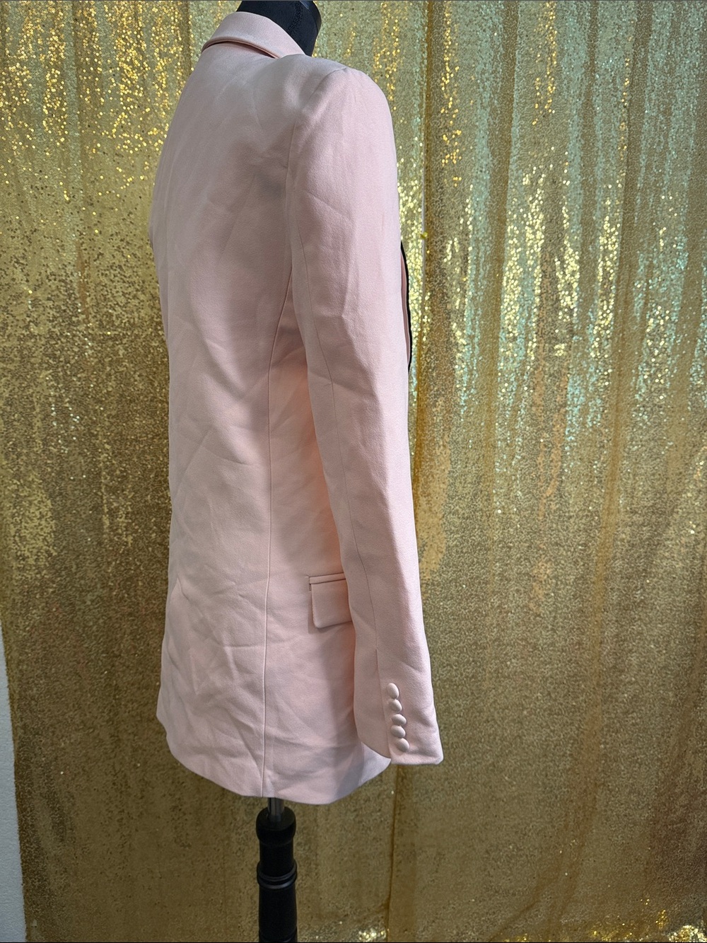 House of CB Janis Pink Blazer Dress with Black Lapel - Picture 3 of 15